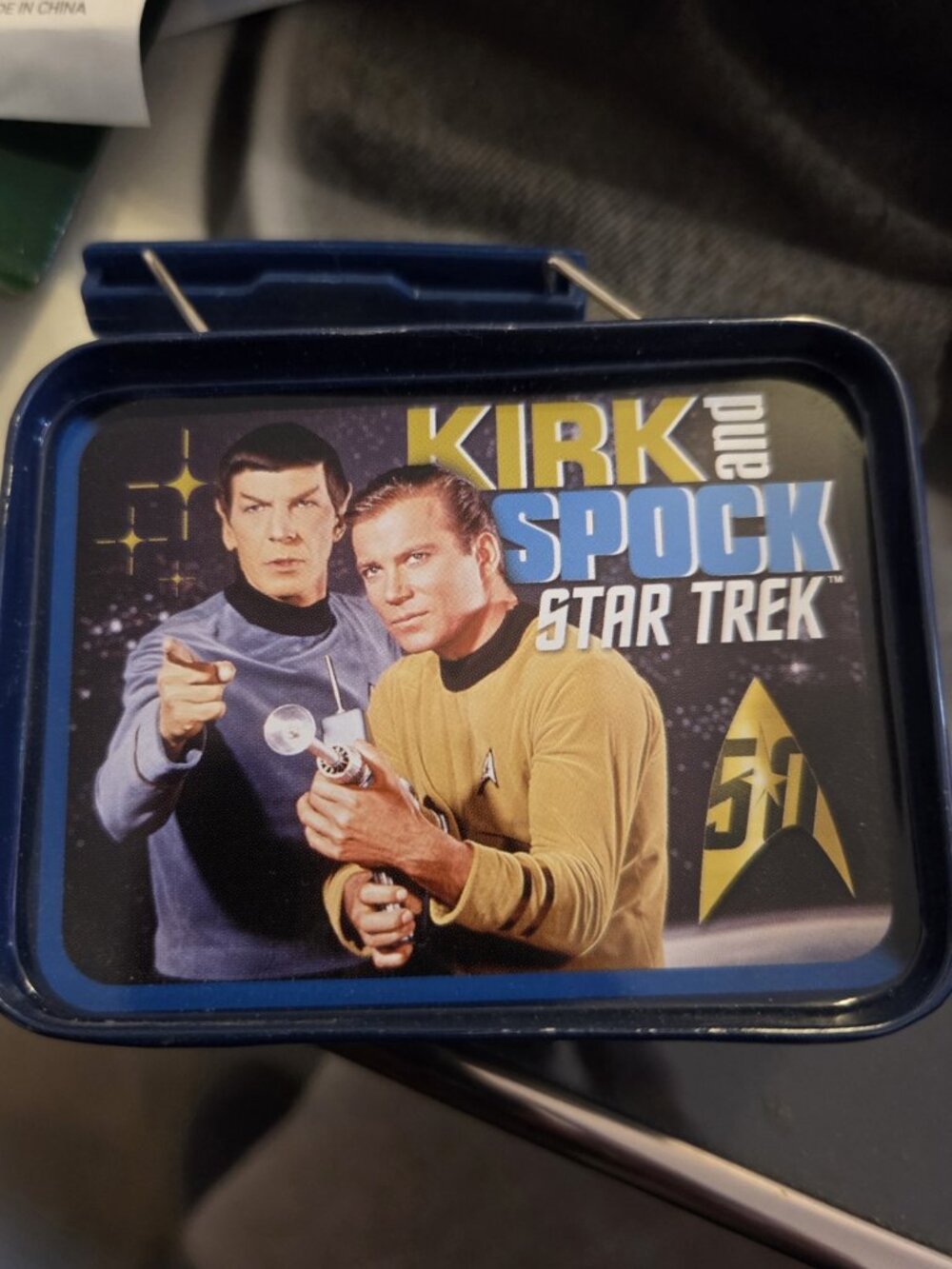 The Coop Originals Kirk & Spock Star Trek Tiny Tins Lunch Box New Open Package